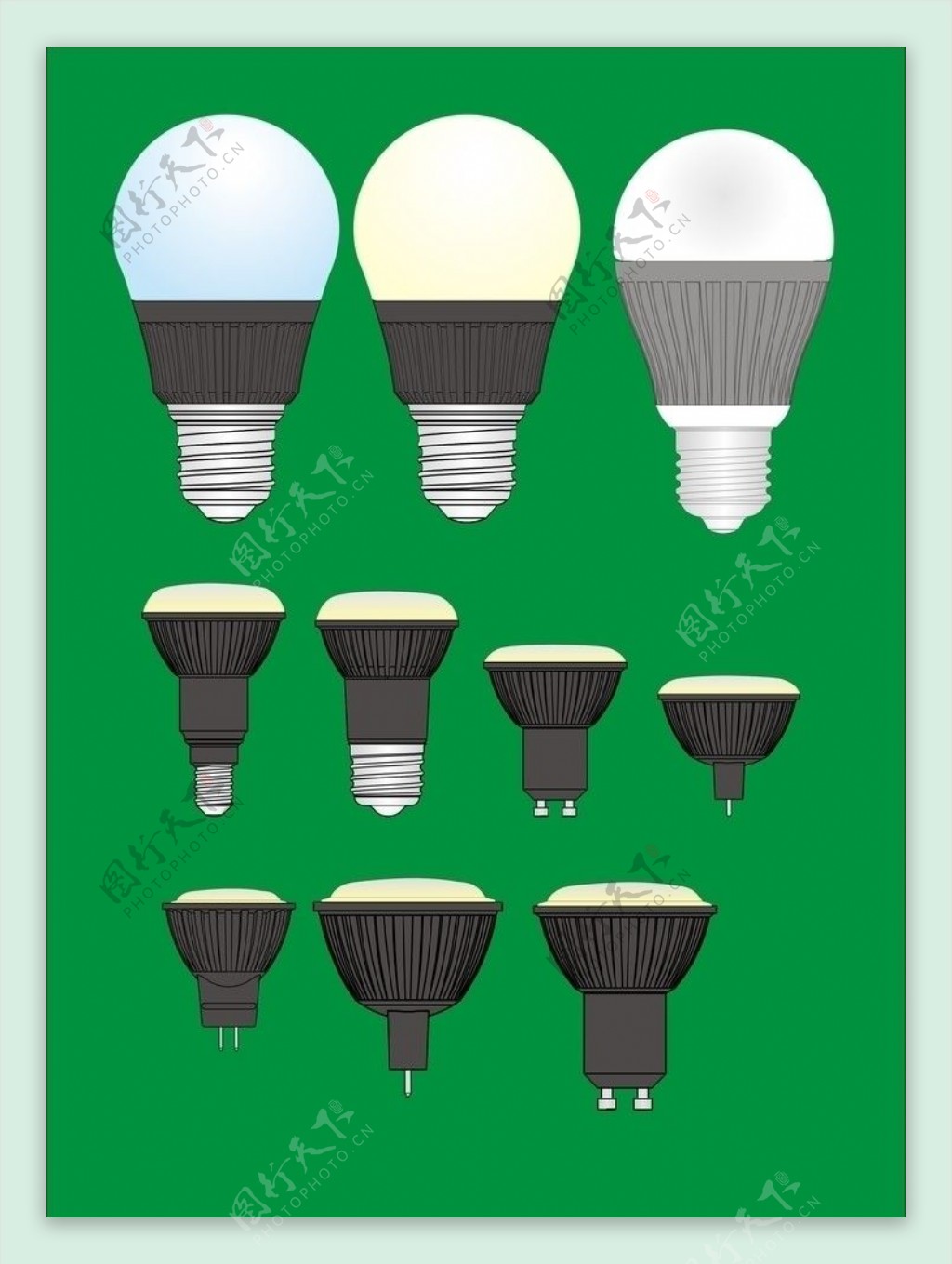 LED灯线描图图片