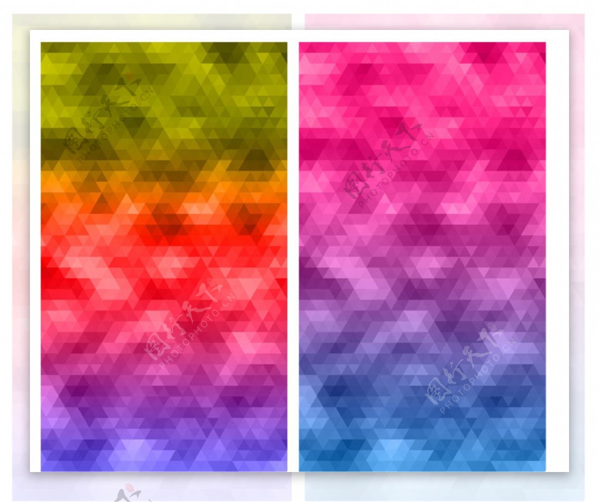 炫彩渐变几何拼接背景图片