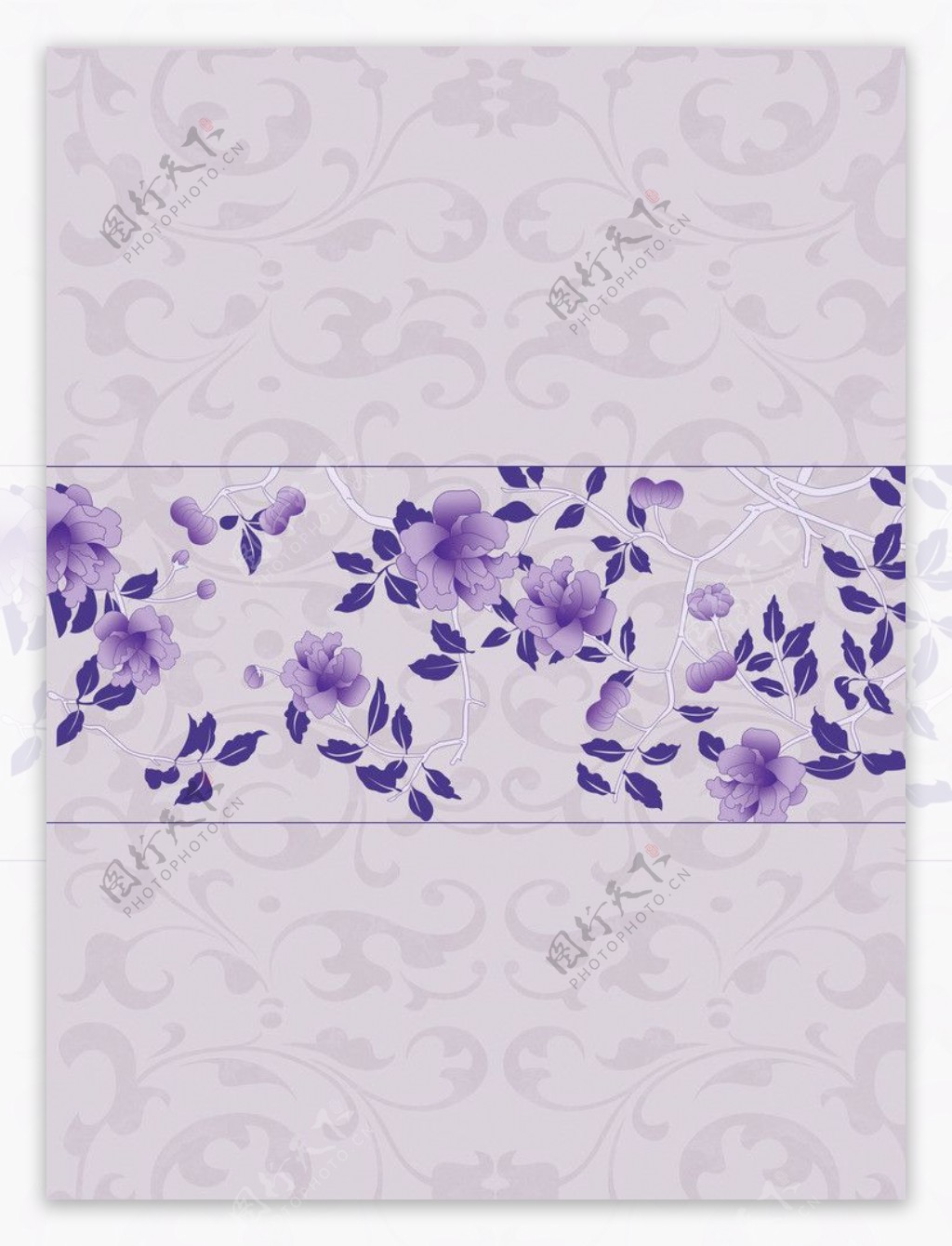 紫色花纹图片