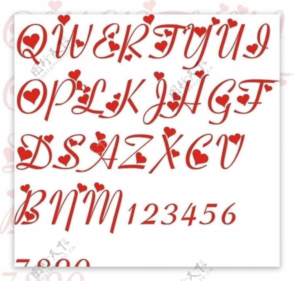 矢量素材字母艺术字图片