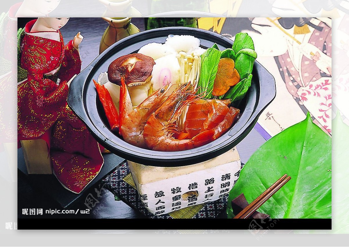 海鲜什菜锅图片