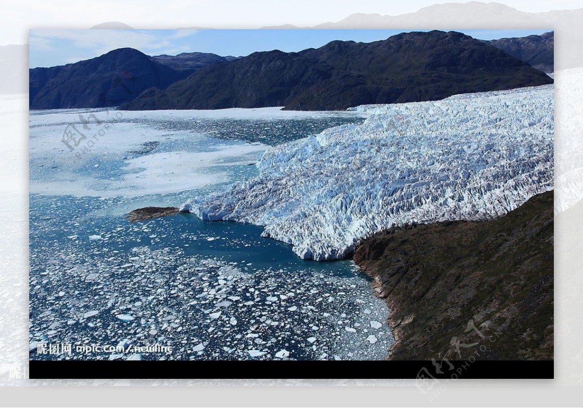 冰川入海流图片