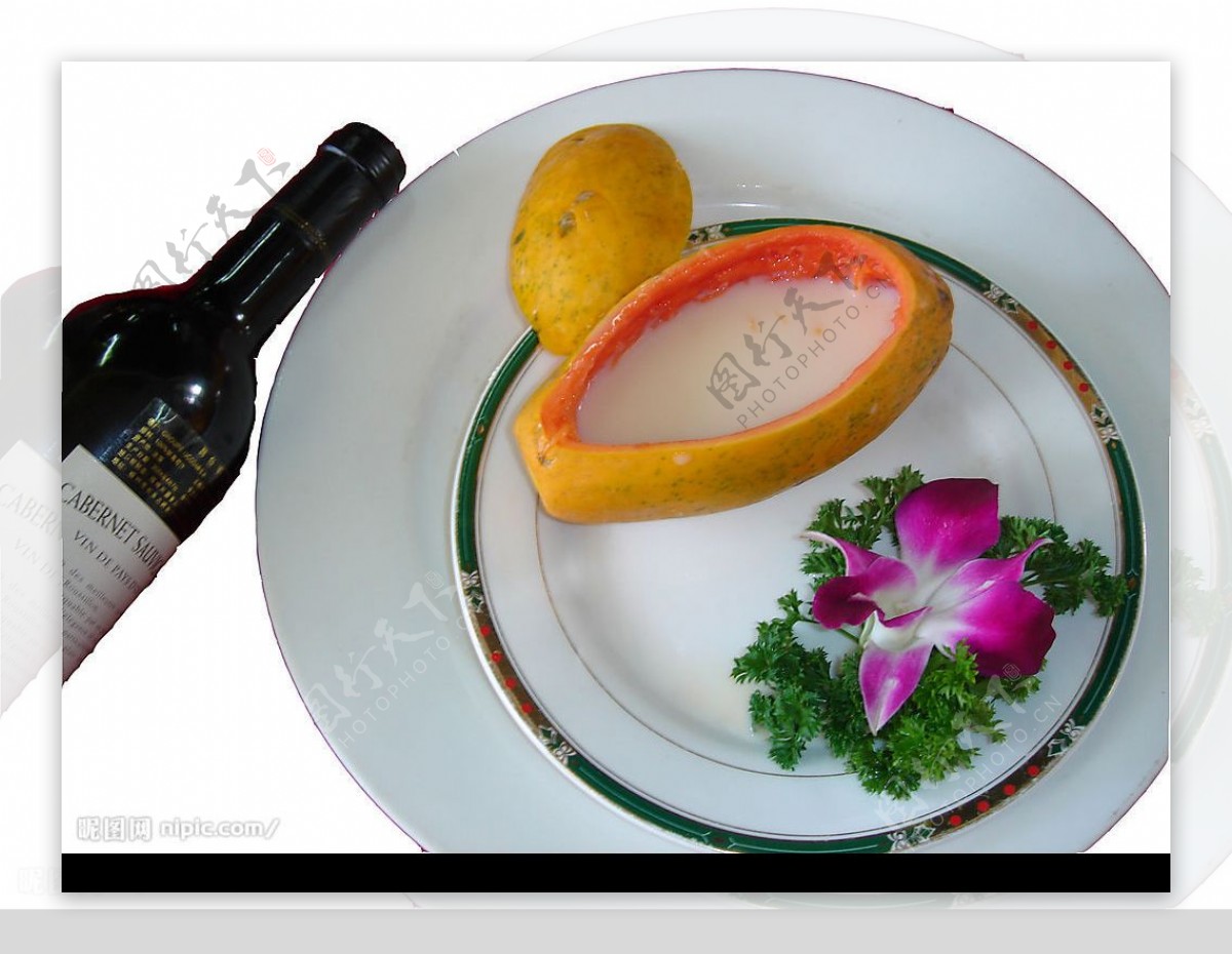 菜肴木瓜炖雪哈图片