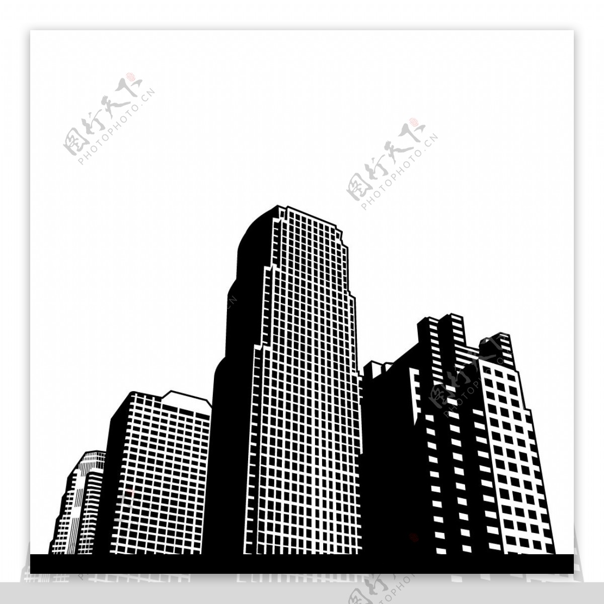 矢量城市高楼大厦建筑图片