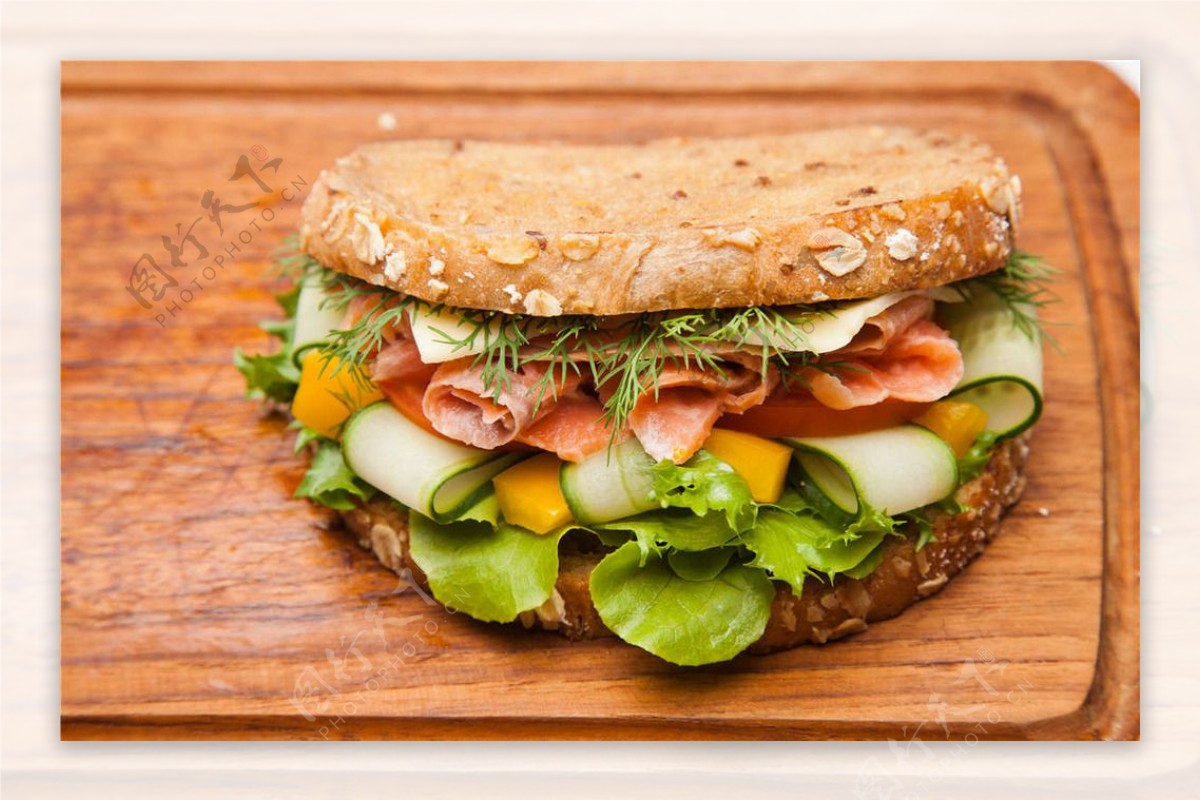 汉堡三明治快餐图片