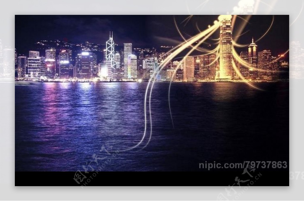 城市夜景壁纸1680X1050多张不同色系图片