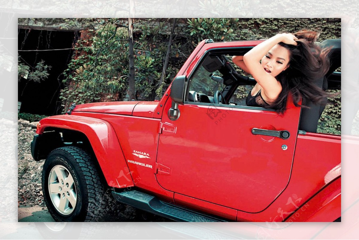 个性美女jeep图片