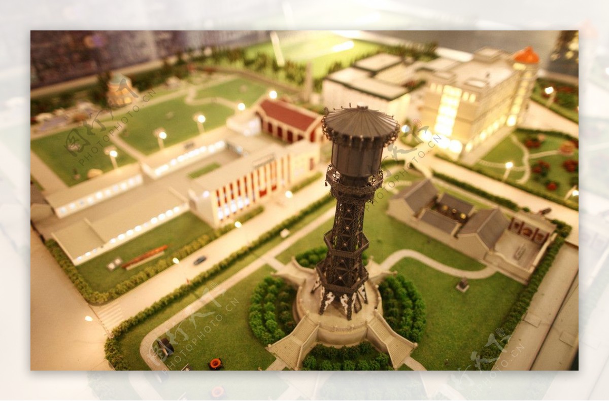 北京自来水厂过去储水塔模型图片