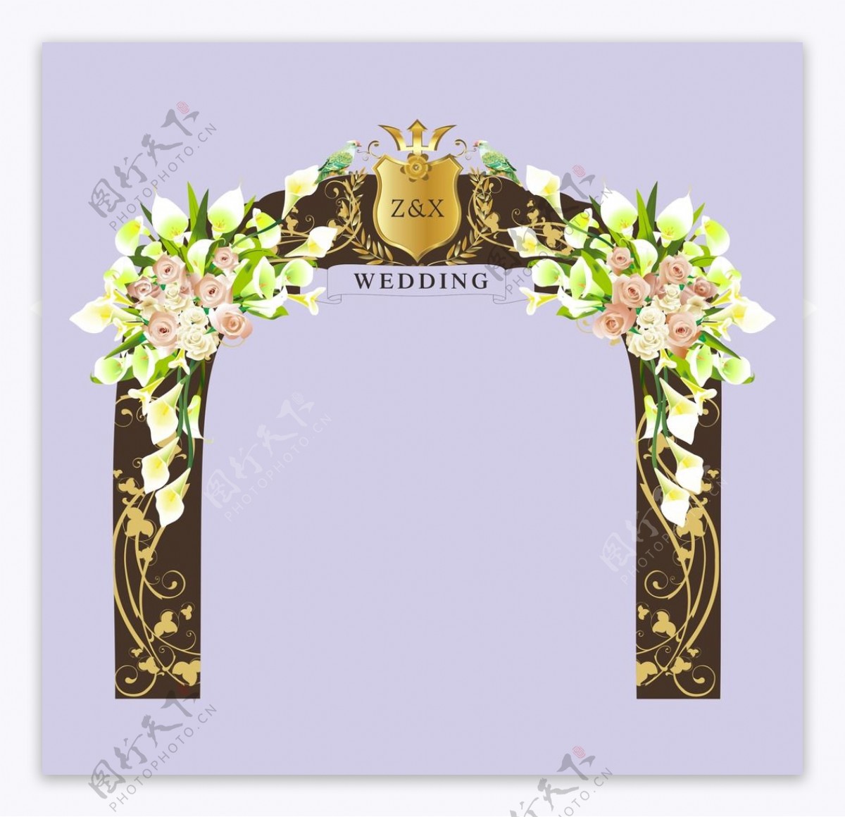 婚礼拱门复古拱门图片