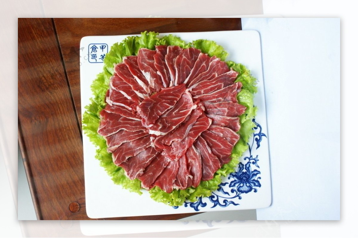 肉肥牛肉品涮品摄影食品图片