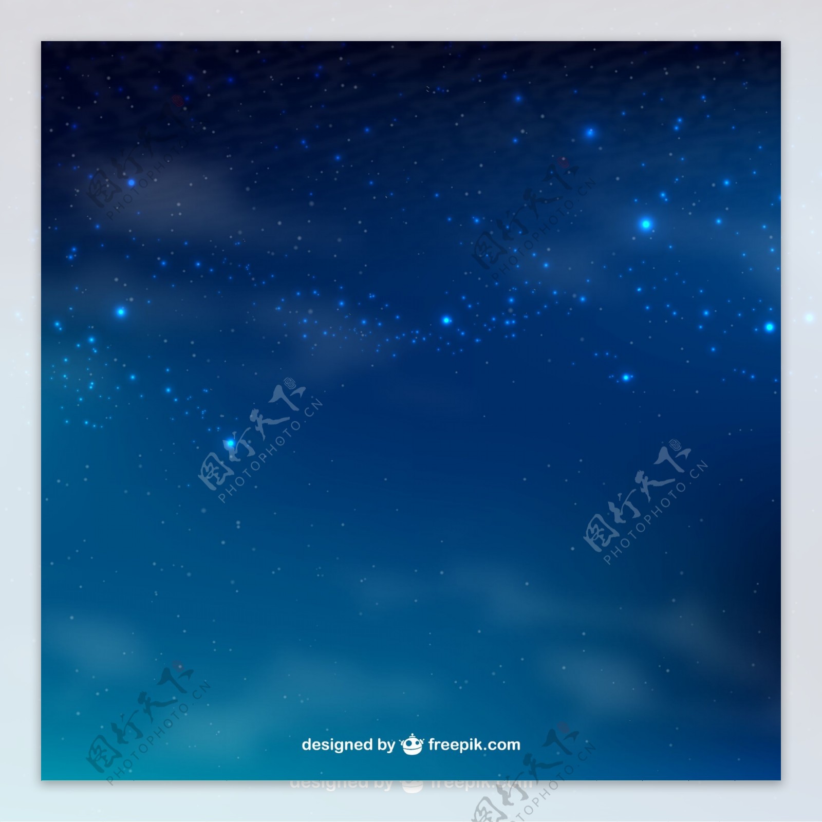 蓝色星空背景矢量素材图片