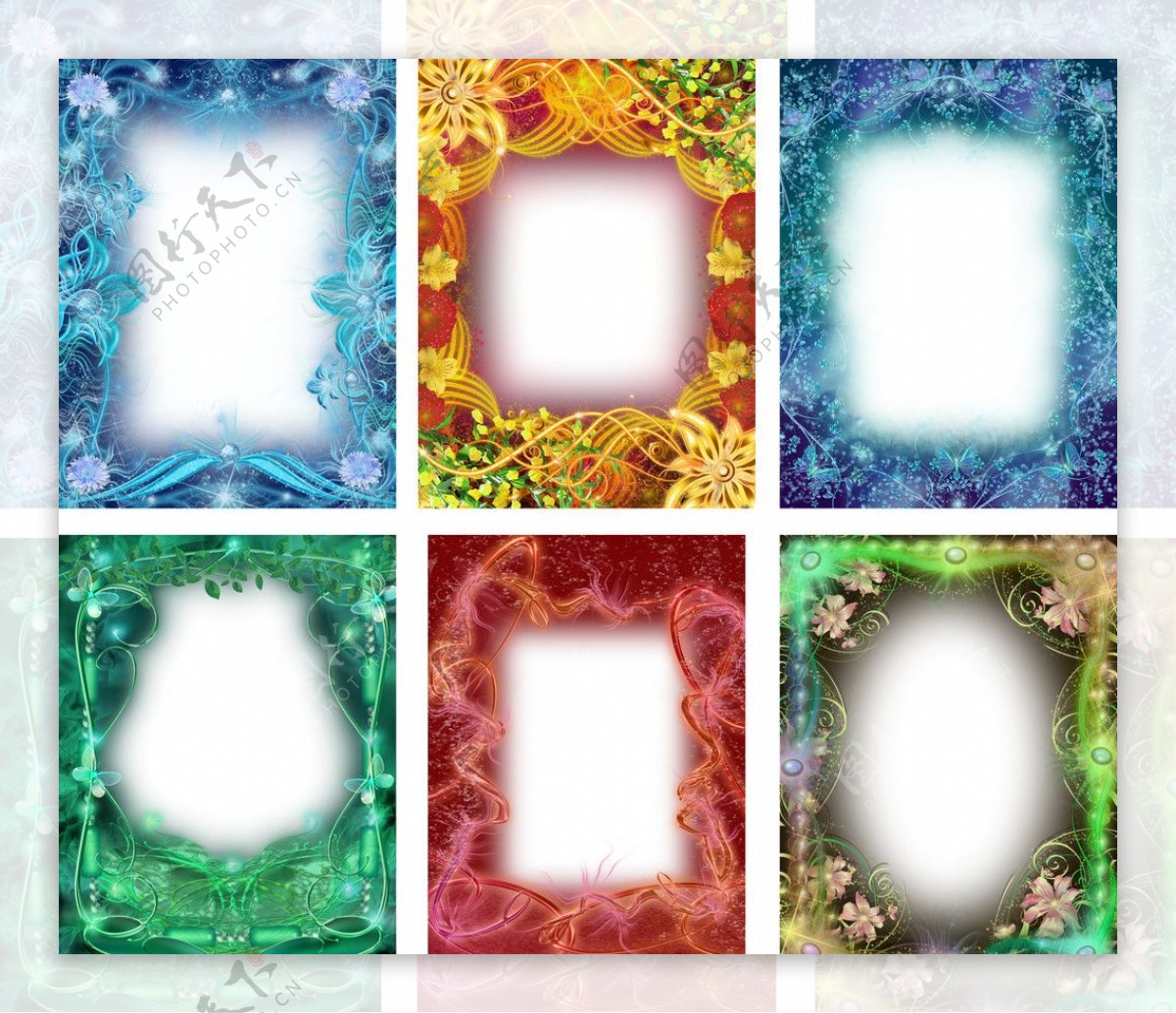 6套水晶相框单个相框不分层图片