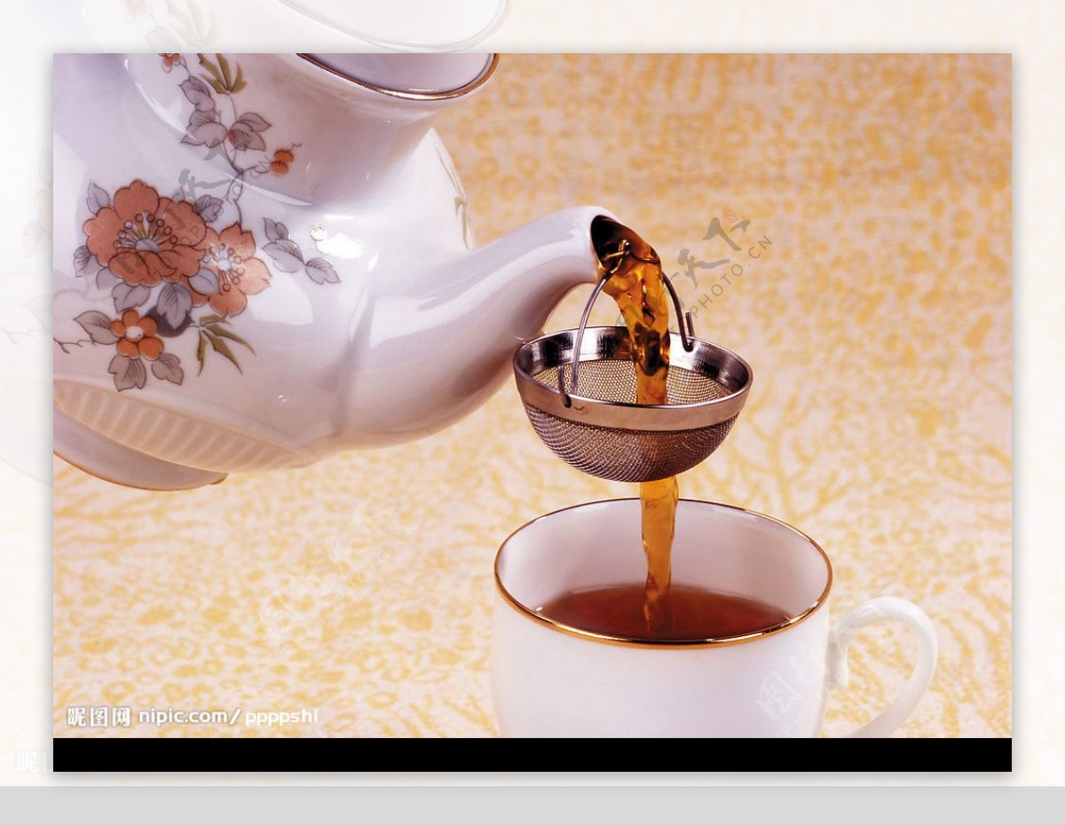 沏茶图片