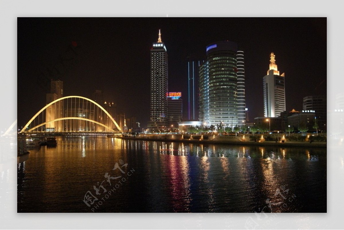 大沽桥周边夜景图片