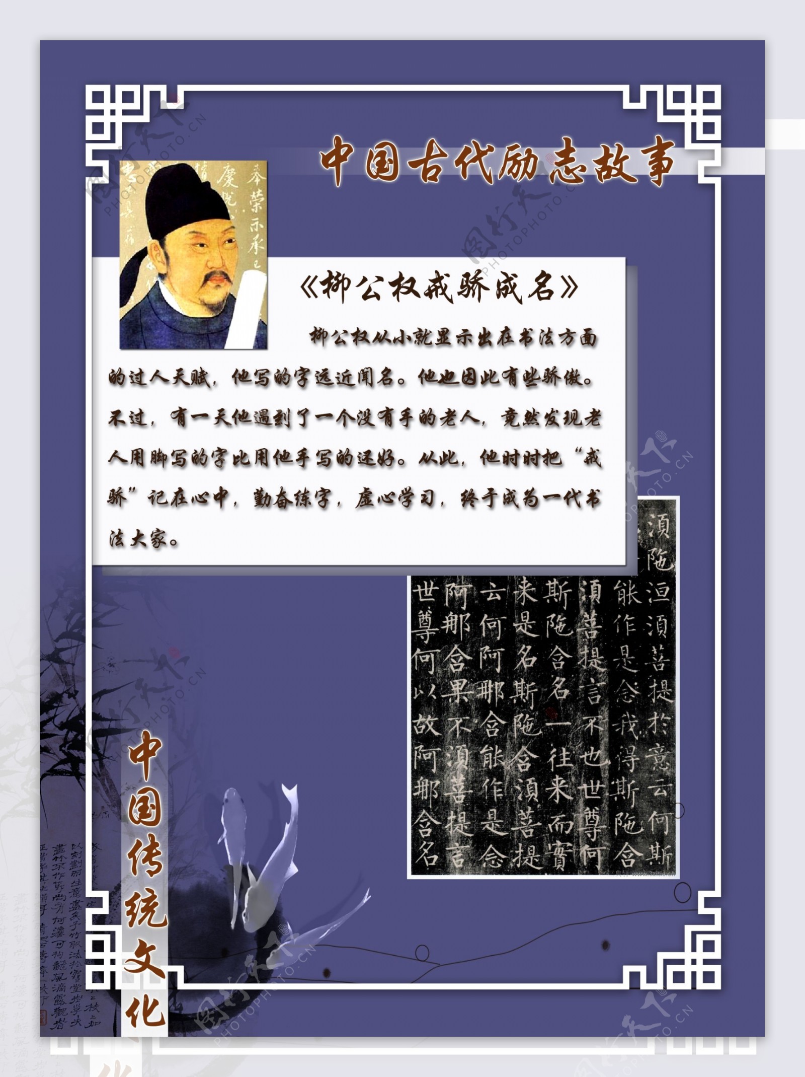 中国古代励志故事展板图片