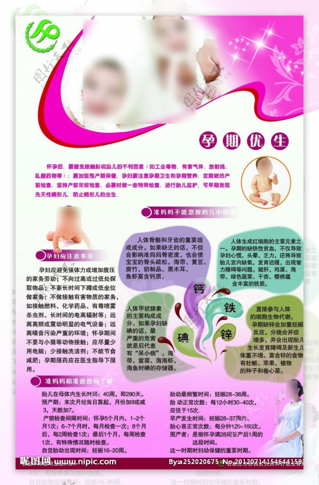 孕期优生展板图片