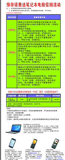 预存话费送笔记本电脑促销活动图片