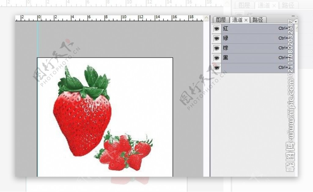 草莓通道分色图片