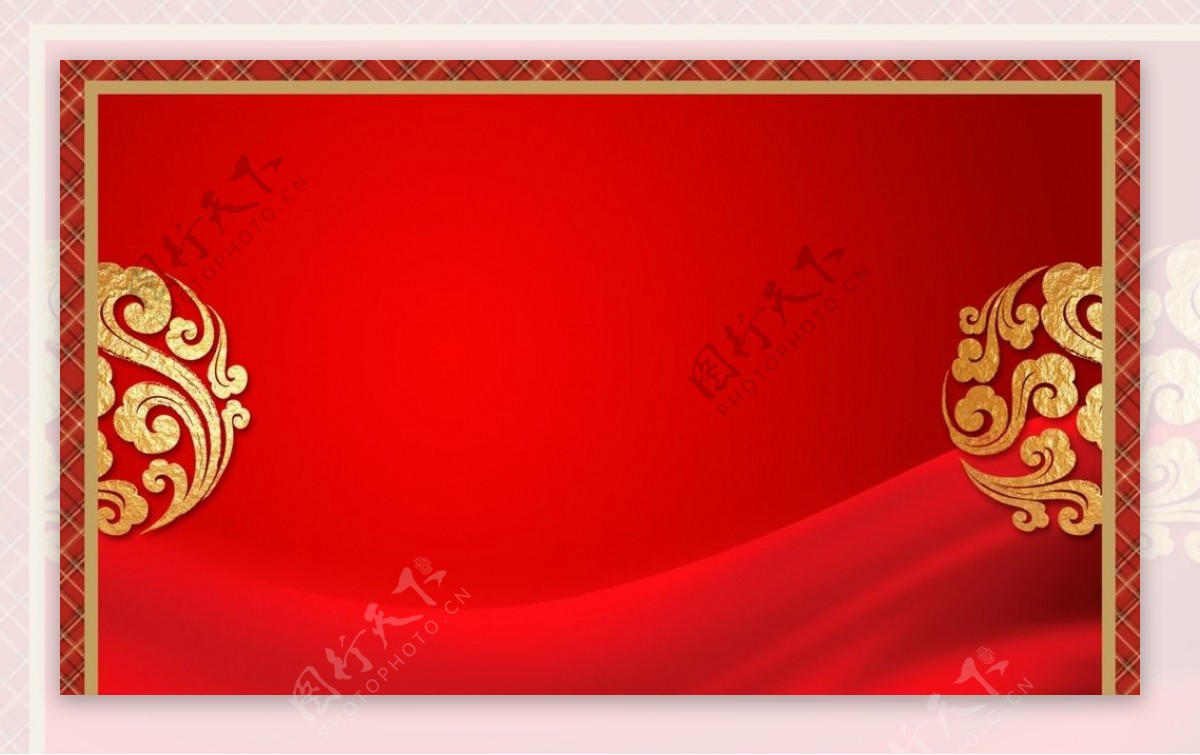中国风红色展板背景图片