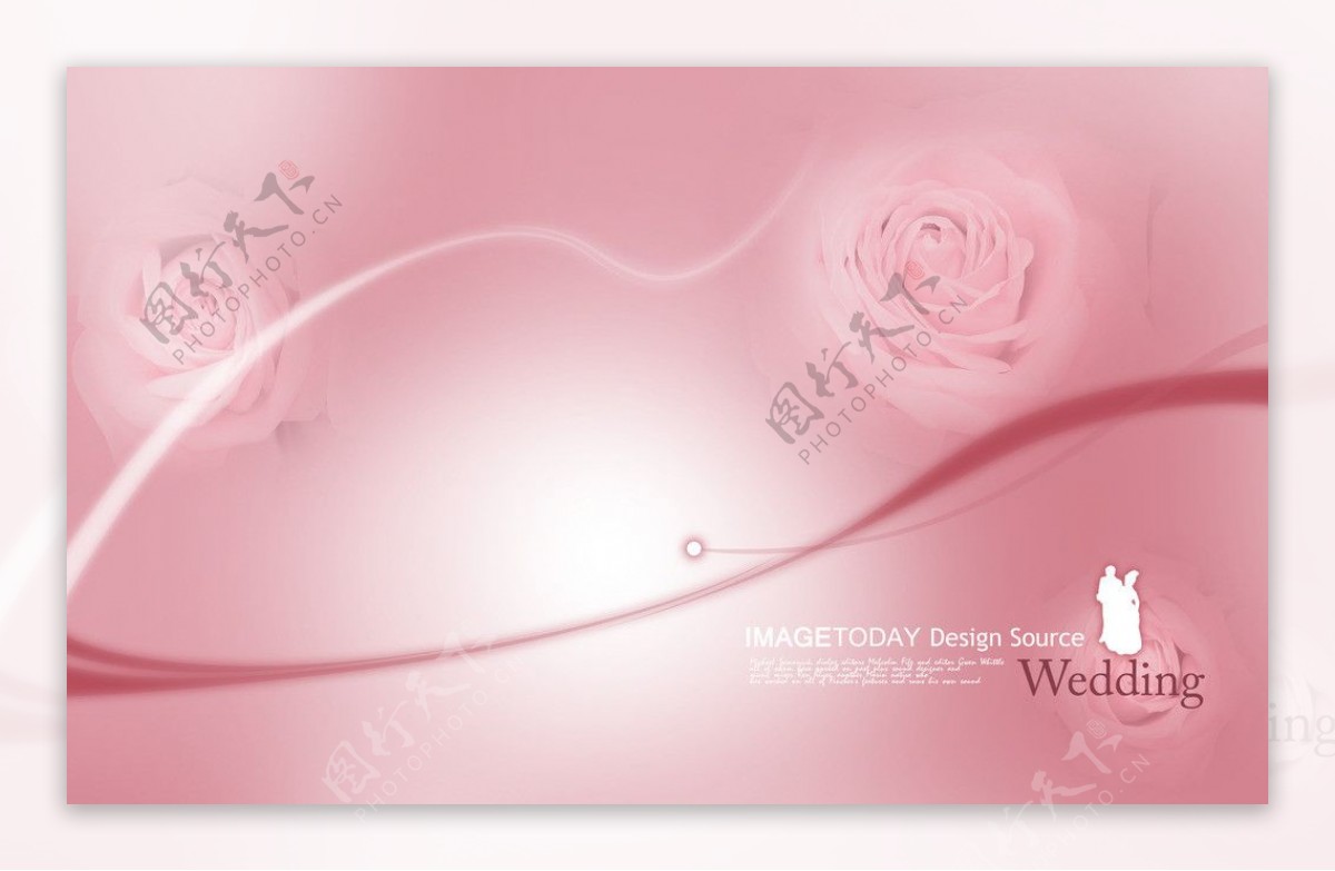 浪漫玫瑰婚礼背景图图片
