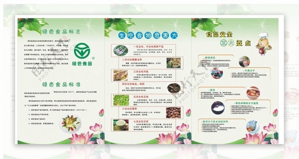 绿色食品展板图片