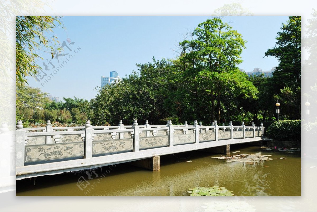 深圳洪湖公园白玉桥图片