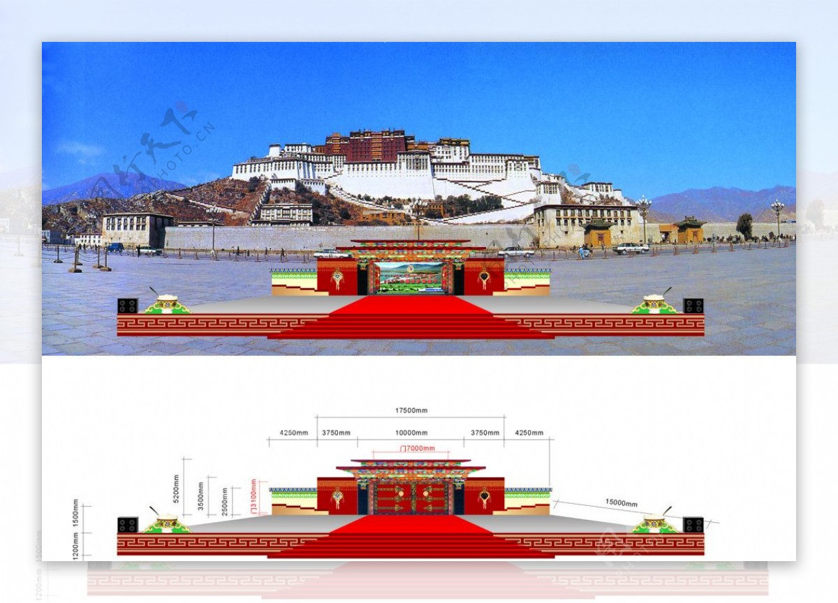 西藏舞台演出效果图图片