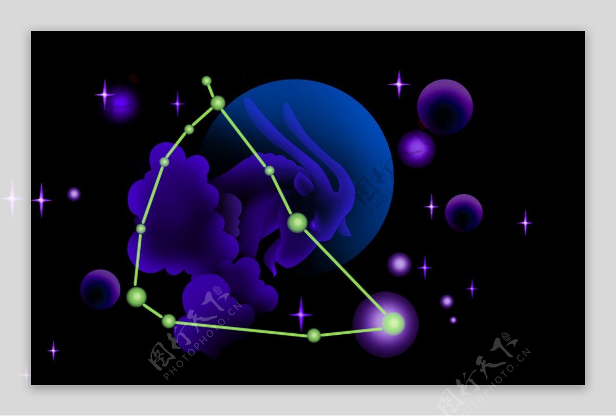 十二星座之摩羯座设计元素素材免费下载(图片编号:1305123)-六图网