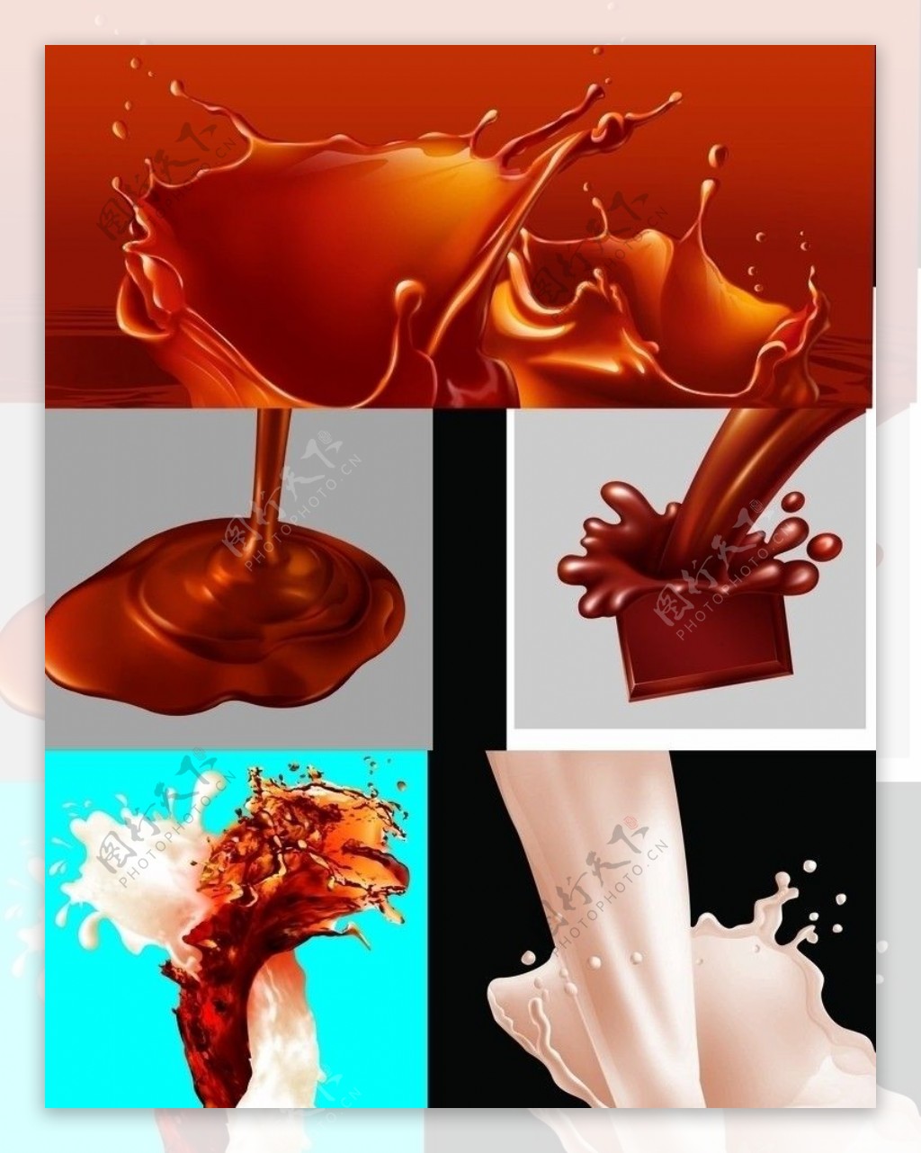 牛奶巧克力素材图片