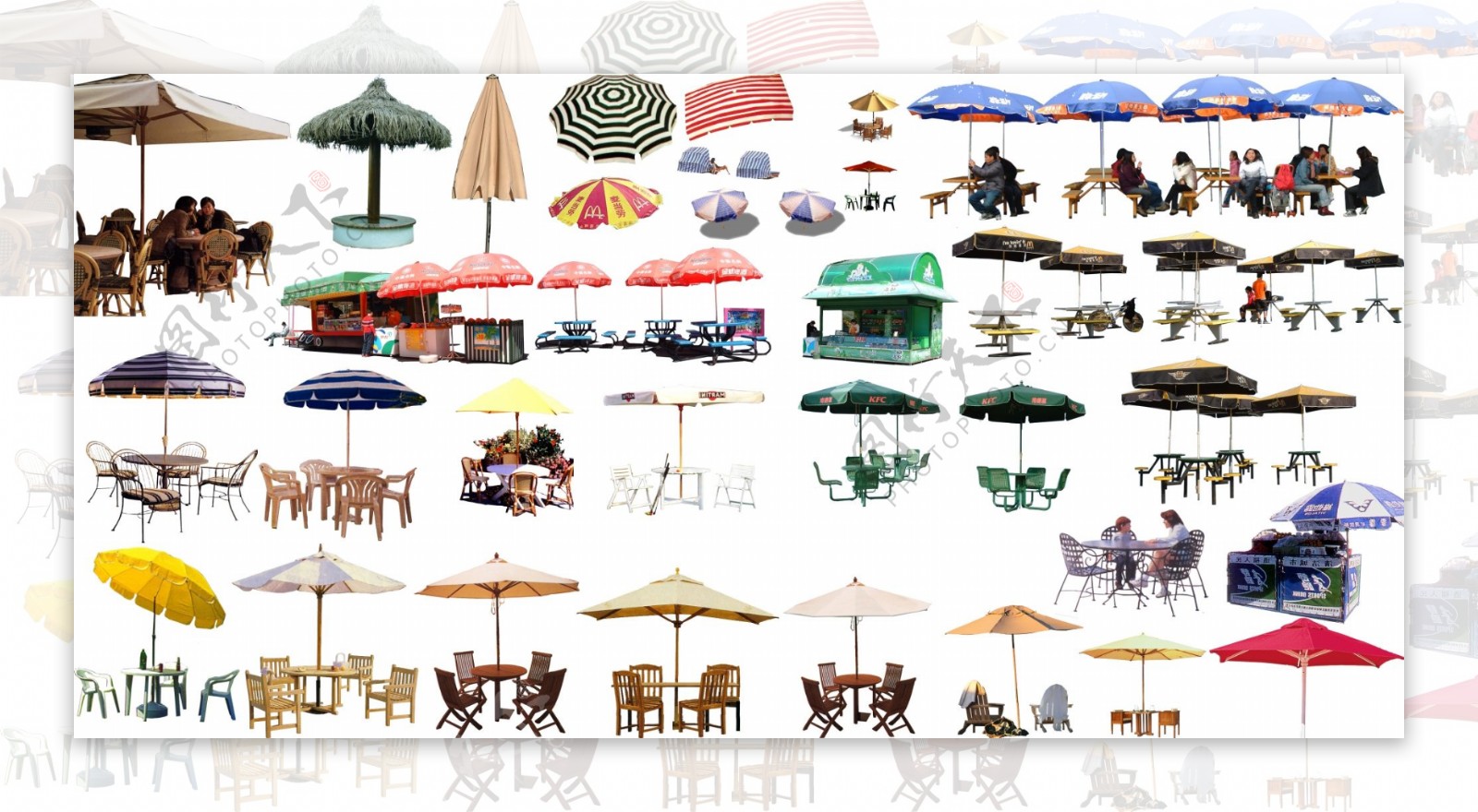 太阳伞设计素材图片
