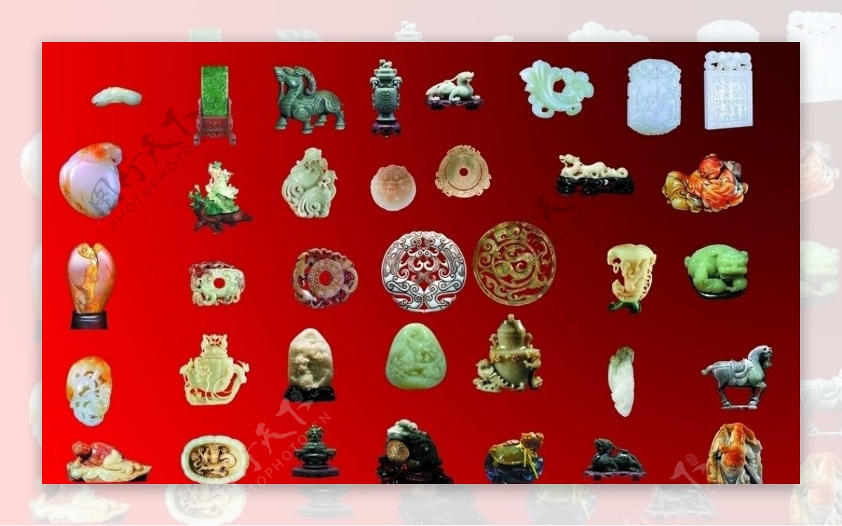 各种玉石雕刻集锦图片