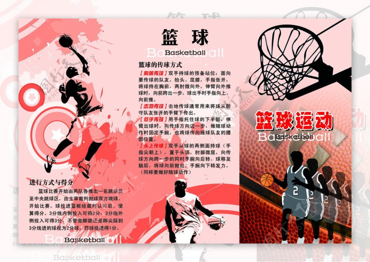 篮球运动三折页图片