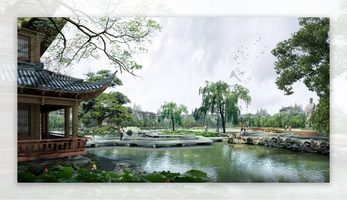 苏州园林景观设计效果图三图片