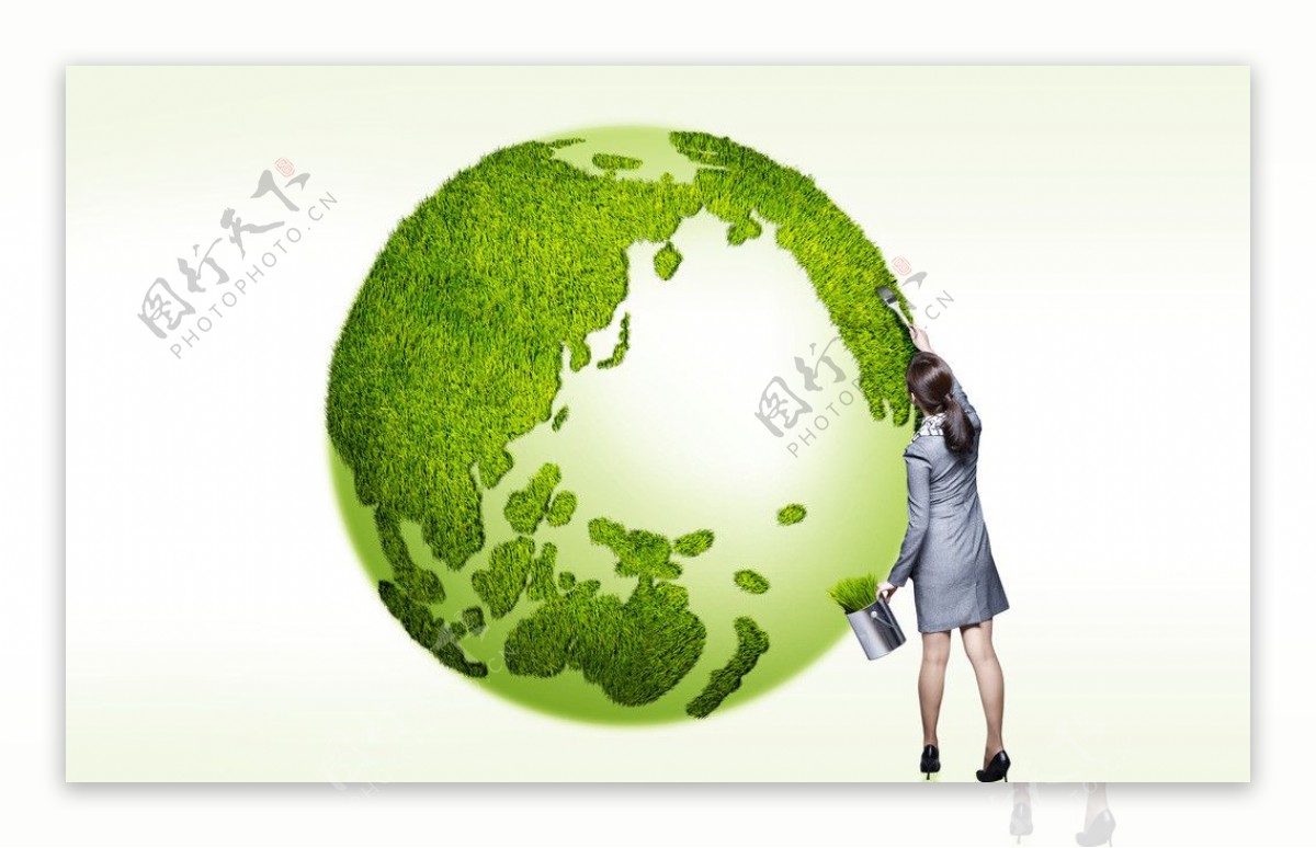 绿色生机保护地球图片