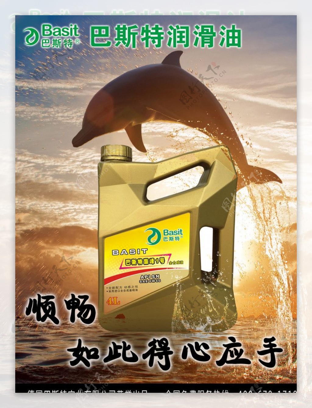 海豚创意海报润滑图片