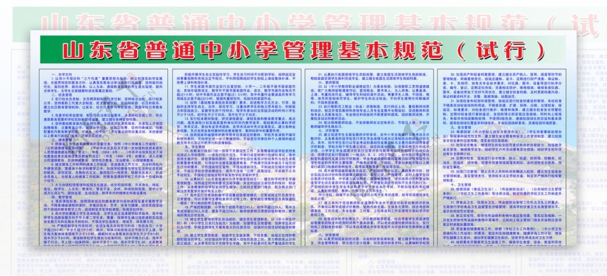 山东省普通中小学管理基本规范试行图片
