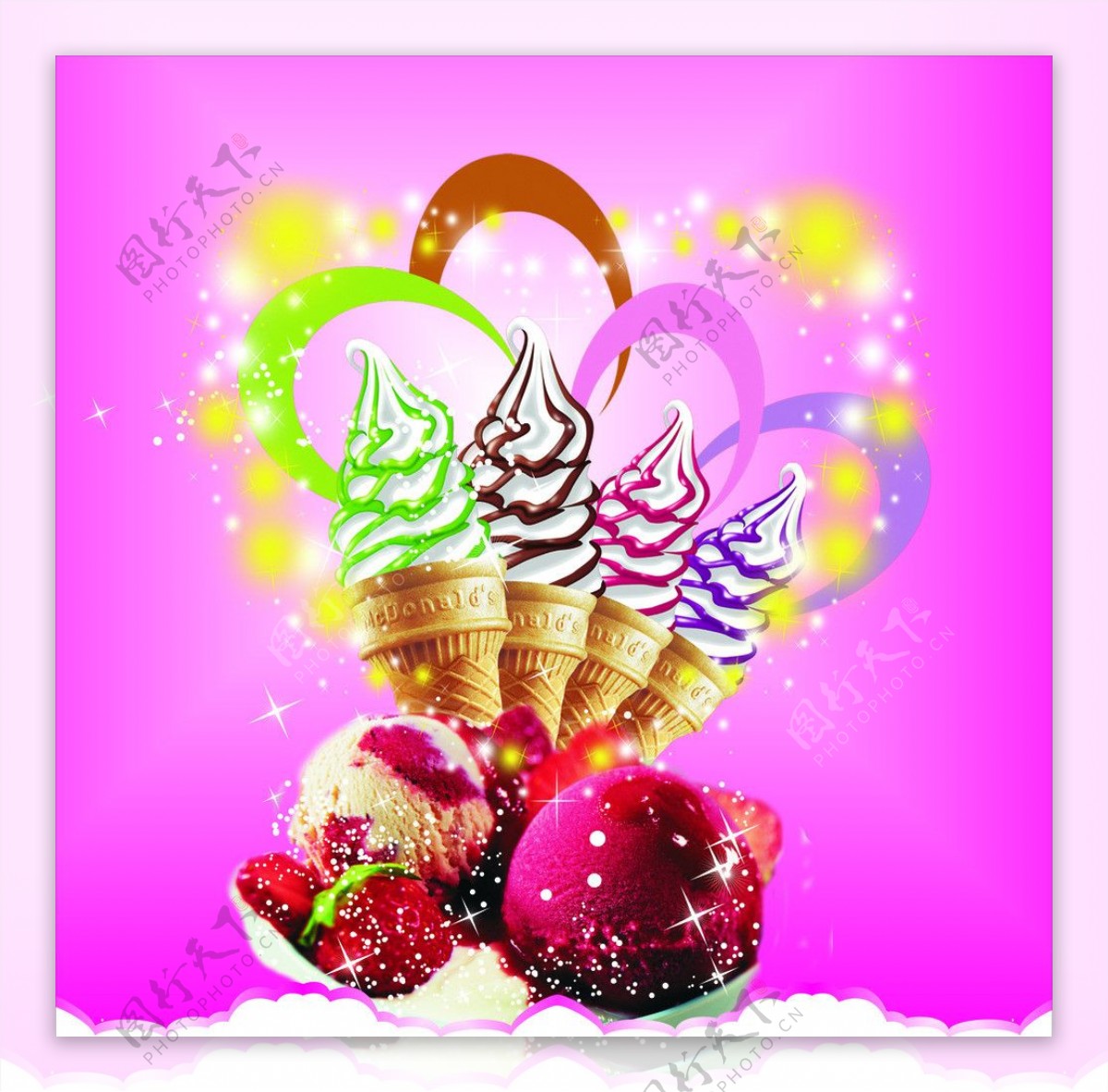 水果冰淇淋图片素材免费下载(图片编号:4630492)-六图网