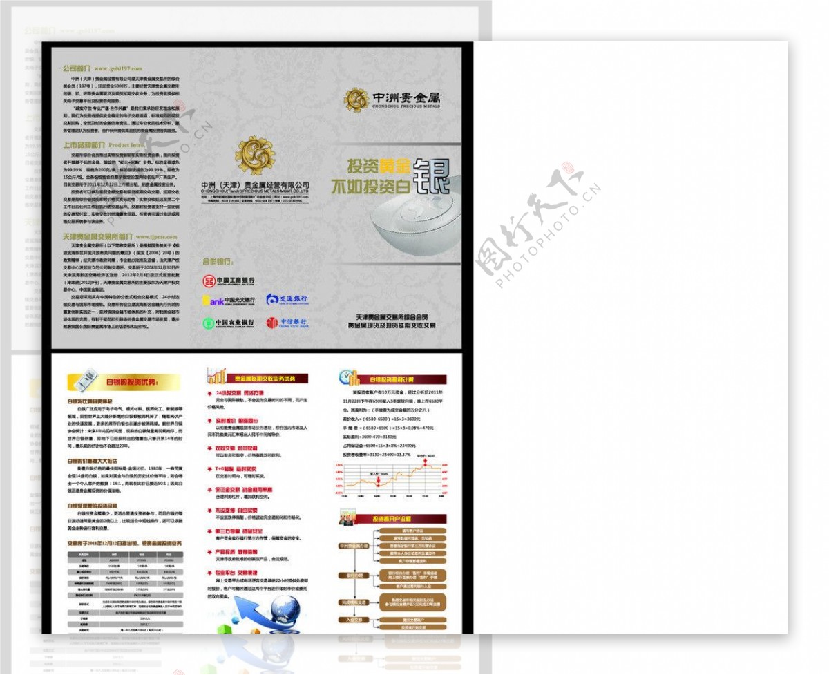 黄金三折页图片