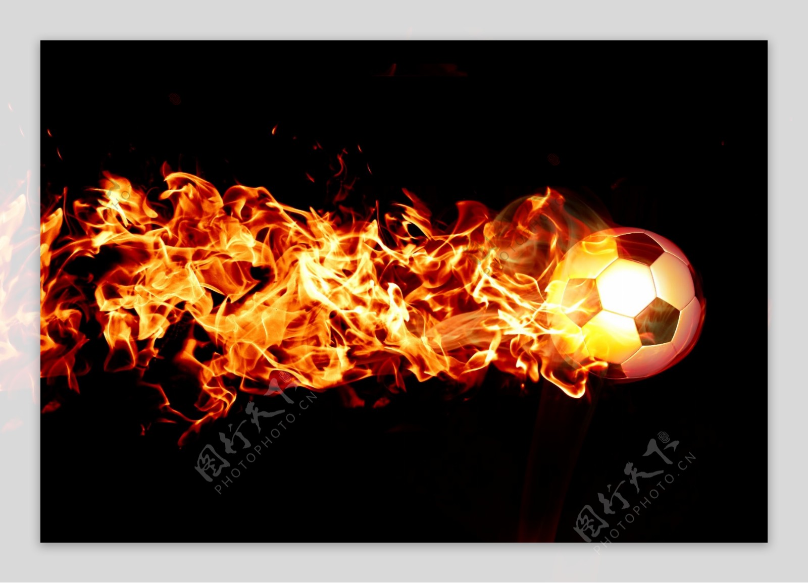 分层火焰足球图片
