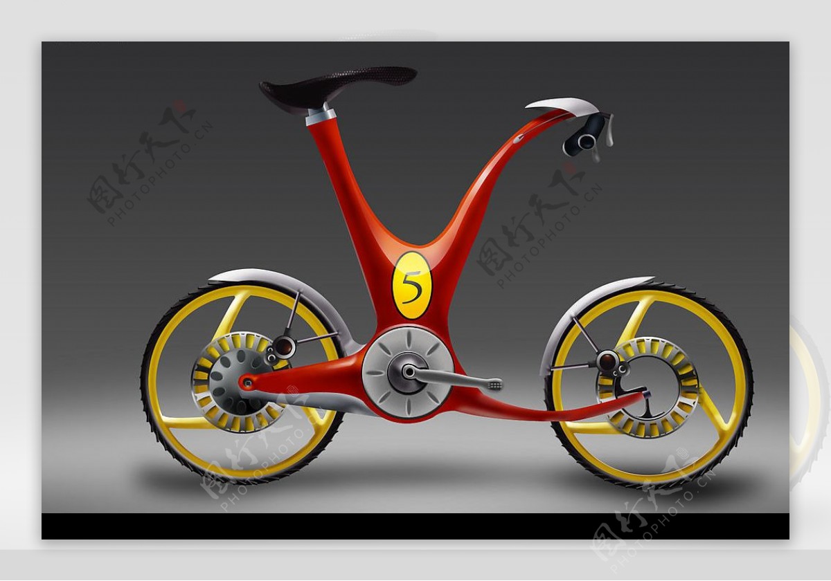 概念自行车PSD制作步骤图片