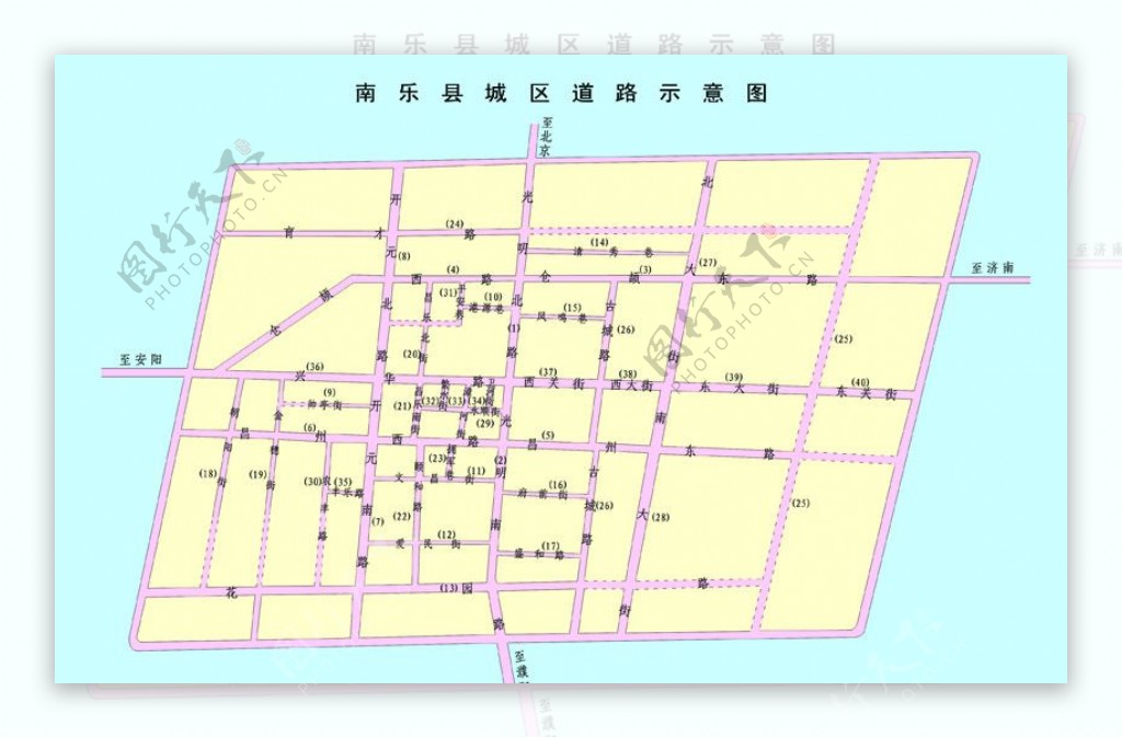 南乐县城区道路示意图图片