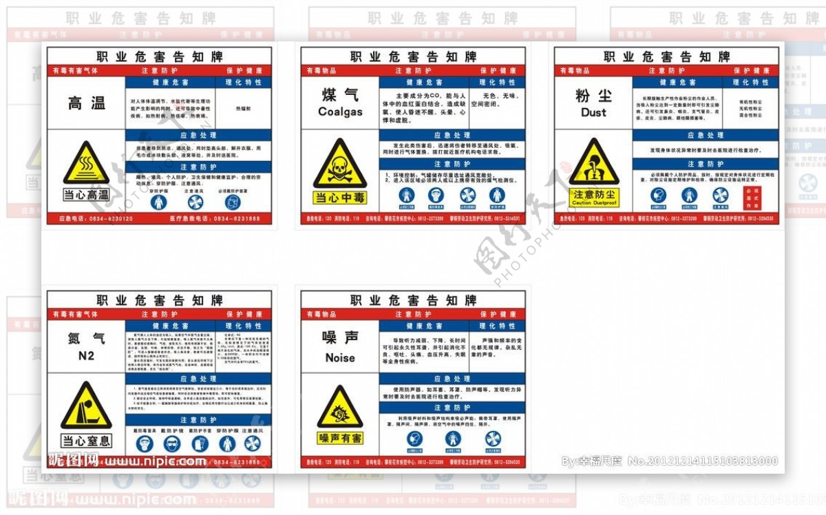 职业危害告知牌图片