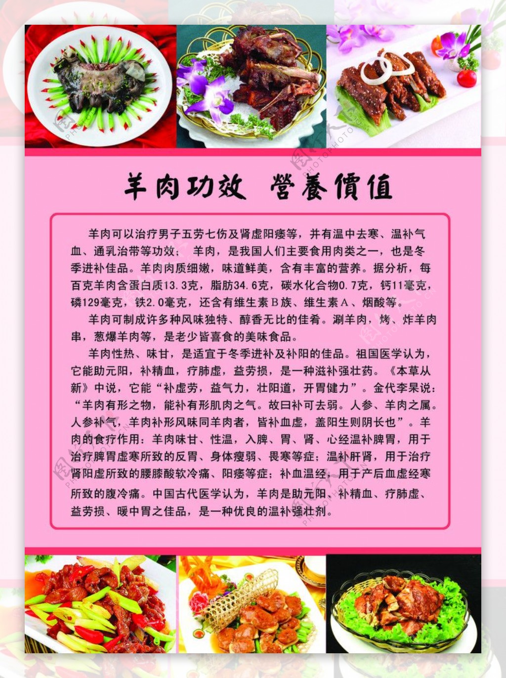 羊肉的功效图片