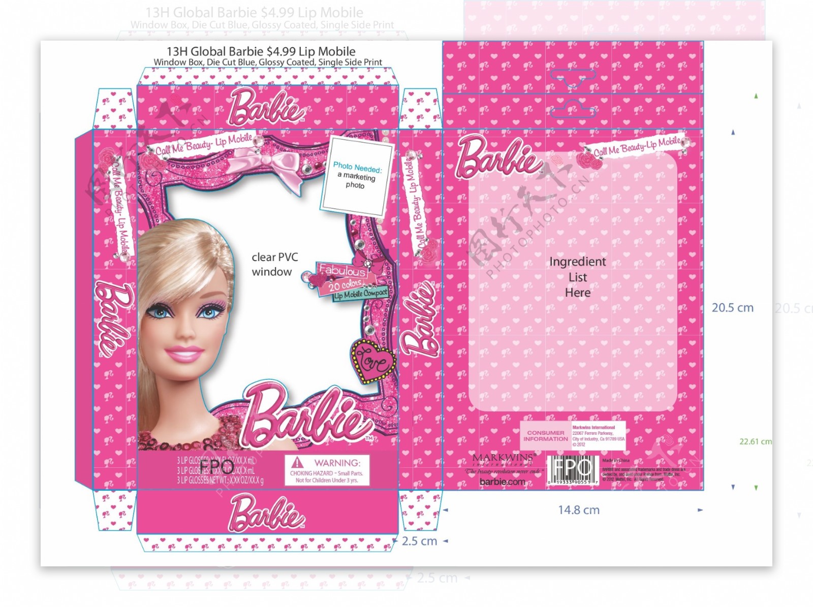 芭比Barbie纸盒图片