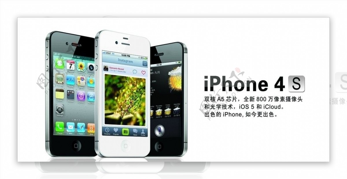 iphone4S苹果手机海报图片