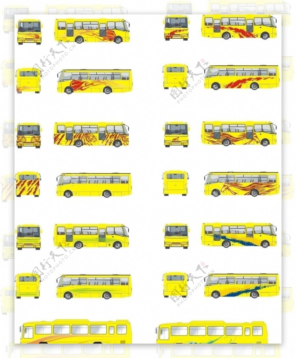 公交车车身图片