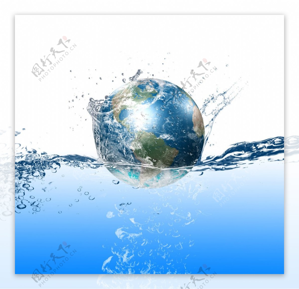 地球水水柱图片