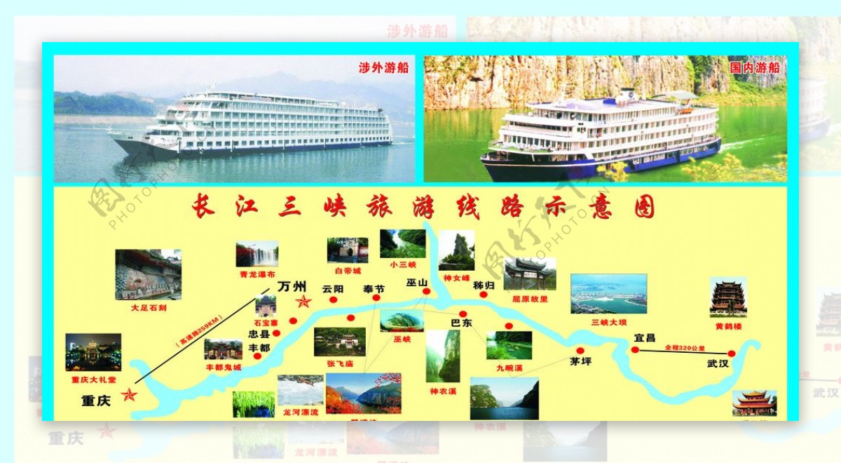 长江三峡旅游示意图图片