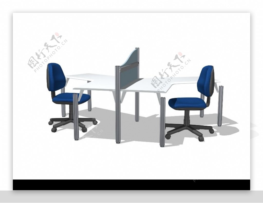 办公桌模型0032