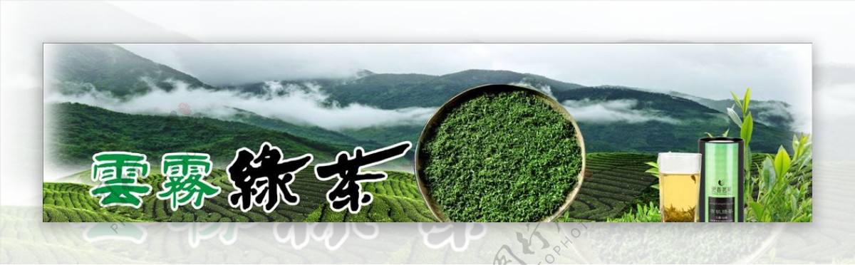 茶背景云雾绿茶